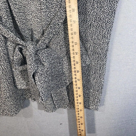 Banana Republic Cardigan Womens Large Gray Short Sleeve Belted Collared Casual - Picture 6 of 13